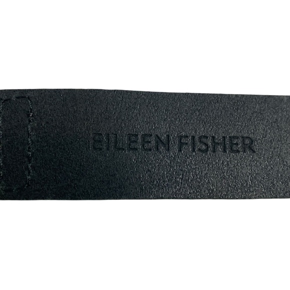 EILEEN FISHER Vegetable Tanned Italian Leather Wrap Belt OS in Black - Picture 2 of 4